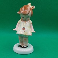 Bodrogkeresztúr ceramic ladybug figurine
