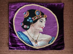 Purple tapestry decorative cushion cover