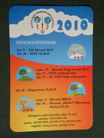 Kártyanaptár, Pécsi Ifjúsági természetjáró egyesület, rendezvények, 2010,  (6)