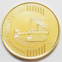 Gold-plated 200 ft coin 2009 unc chain bridge