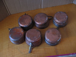 6 copper holders for Jena tea cups