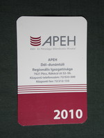 Card calendar, apeh directorate, Pécs, 2010, (6)
