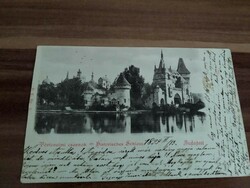 Antique postcard, historical hall, Budapest, from 1899