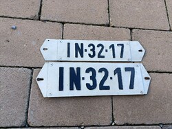Pair of old license plates
