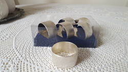 Elegant, silver-plated napkin ring set