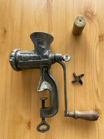 Old cast iron meat grinder with express 5 marks