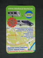 Card calendar, caravan trade, rental, Budapest, map, 2010, (6)