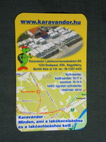 Kártyanaptár,Karavándor lakókocsi kereskedelem, bérlés, Budapest,térképes, 2010,  (6)