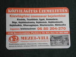 Card calendar, mezei vill kft, public lighting operation service, kisvárda, egyek, döge, 2010, (6)