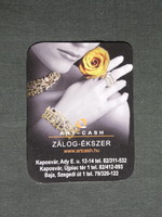 Card calendar, small size, art cash pledge jewelry store, necklace, female model, Pécs, 2010, (6)