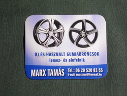 Kártyanaptár,kis méret, Marx Tamás gumiabroncs alufelni üzlet, Pécs, 2010,  (6)