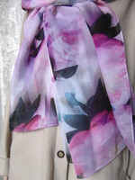 Large scarf, stole with delicate pastel colors