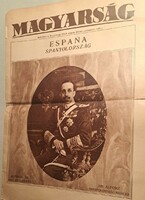 1929 / MAGYARSÁG / RÉGI EREDETI ÚJSÁG  Alfonz XIII. király