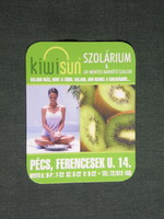 Card calendar, small size, kiwi sun solarium, Pécs, female model, 2010, (6)