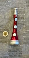Régi retro , üveg Karácsonyfadísz klarinét