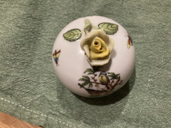 Herendi porcelán rózsás bonbonier