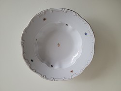 Régi Zsolnay porcelán tányér barokk apró virágos mélytányér
