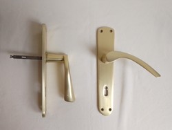 Matt satin copper-colored copper-plated metal doorknob set, pair of 2 pcs