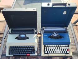 2 db remek állapotú olasz és portugál táska írógép, Omega és abc 2000 S tipusú