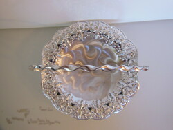 Tray - silver-plated - 17 cm + handle 12 cm - German - perfect
