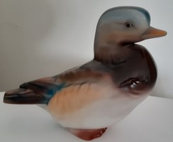 Ravenclaw porcelain duck, hand painted, marked, flawless