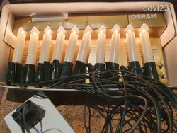 #17 Retro osram karácsonyi 10db-os gyertyaizzós fényfüzér izzósor szocreál kádár