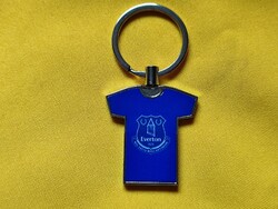 Metal keychain in the shape of an Everton jersey