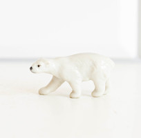 Miniature porcelain polar bear figurine - metzler & ortloff