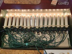 #5 Retro Christmas light string with 16 e10 candle bulbs