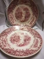 Cambridge Old England meggybordó színű lapos tányér