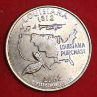 2002. USA commemorative quarter dollar (Louisiana) (993)