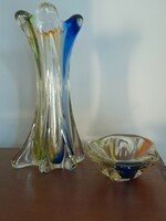 Czech glass vase - ashtray