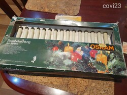 #21 Retro osram karácsonyi izzósor fényfűzér gyertyaizzókkal szocreál kádár
