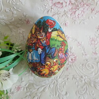 New Easter egg-shaped papier-mâché gift box with bunny pattern and holder