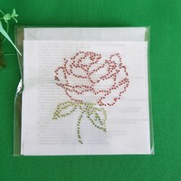 New iron-on rose thread with rhinestones, iron-on sticker on clothes