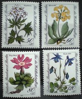 Bb703-6 / Germany - Berlin 1983 public welfare : endangered alpine flowers stamp set postal clearance