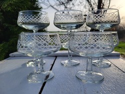 Retro cocktail and champagne glass set