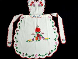 Apron embroidered with Kalocsa flower pattern, size in the pictures
