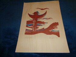 KALEVALA  ..Szatyor Győző sorozatából a.1985- ből........+ 4  db..színes  alkotás