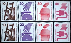 Bb403-7c/d / Germany - berlin 1971 accident prevention stamp line postal clear bottom-top cut)