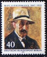 Bb434 / Germany - Berlin 1972 max liebermann stamp postal clear