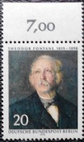 BB353sz /  Németország - Berlin 1970 Theodor Fontane bélyeg postatiszta összegzőszámos