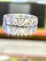 Dazzling silver ring with smoky quartz stones