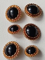 Gold-plated decorative buttons
