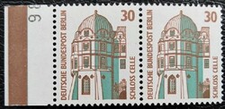 Bb793ac2sz / Germany - Berlin 1987 attractions stamp line 30 pf postal clean horizontal pair