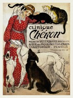 Painting reproduction clinique cheron, cats & dogs