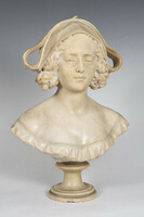 Young female bust - alabaster