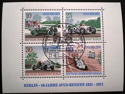 BBb3p / Németország - Berlin 1971 AVUS- Rennen blokk pecsételt