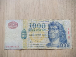 1000 Forint 2003 Használt Forgalomból kivont  Bankjegy
