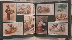Húsvét régi képeslapokon album ,régi Húsvéti képeslapok gyűjteménye egy képes albumban , könyv